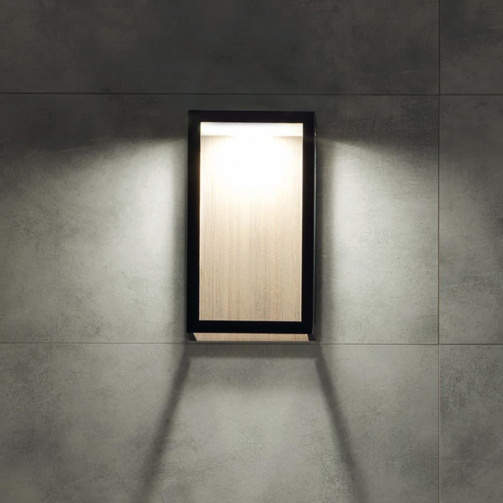 Ethimo Carré Black / Pickled Teak Wall Lamp