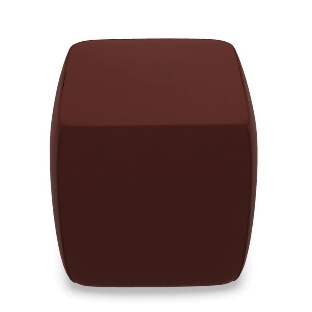 Meridiani Charlot Burgundy Square Pouf