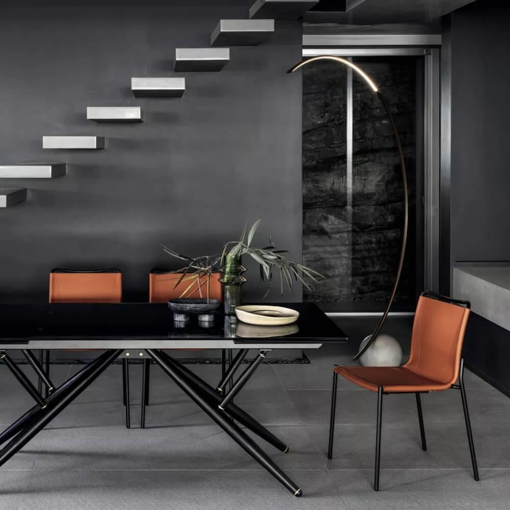 Bontempi Circle Aged Brass Floor Lamp