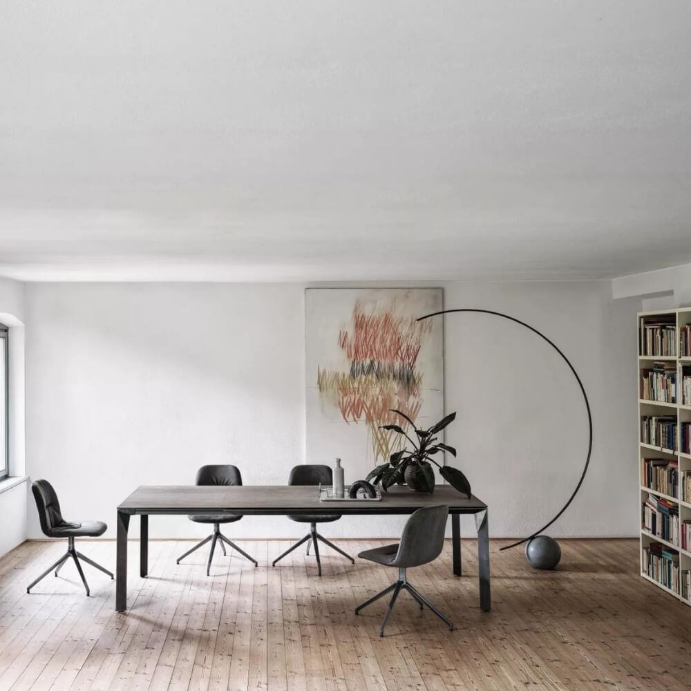 Bontempi Circle Aged Brass Floor Lamp