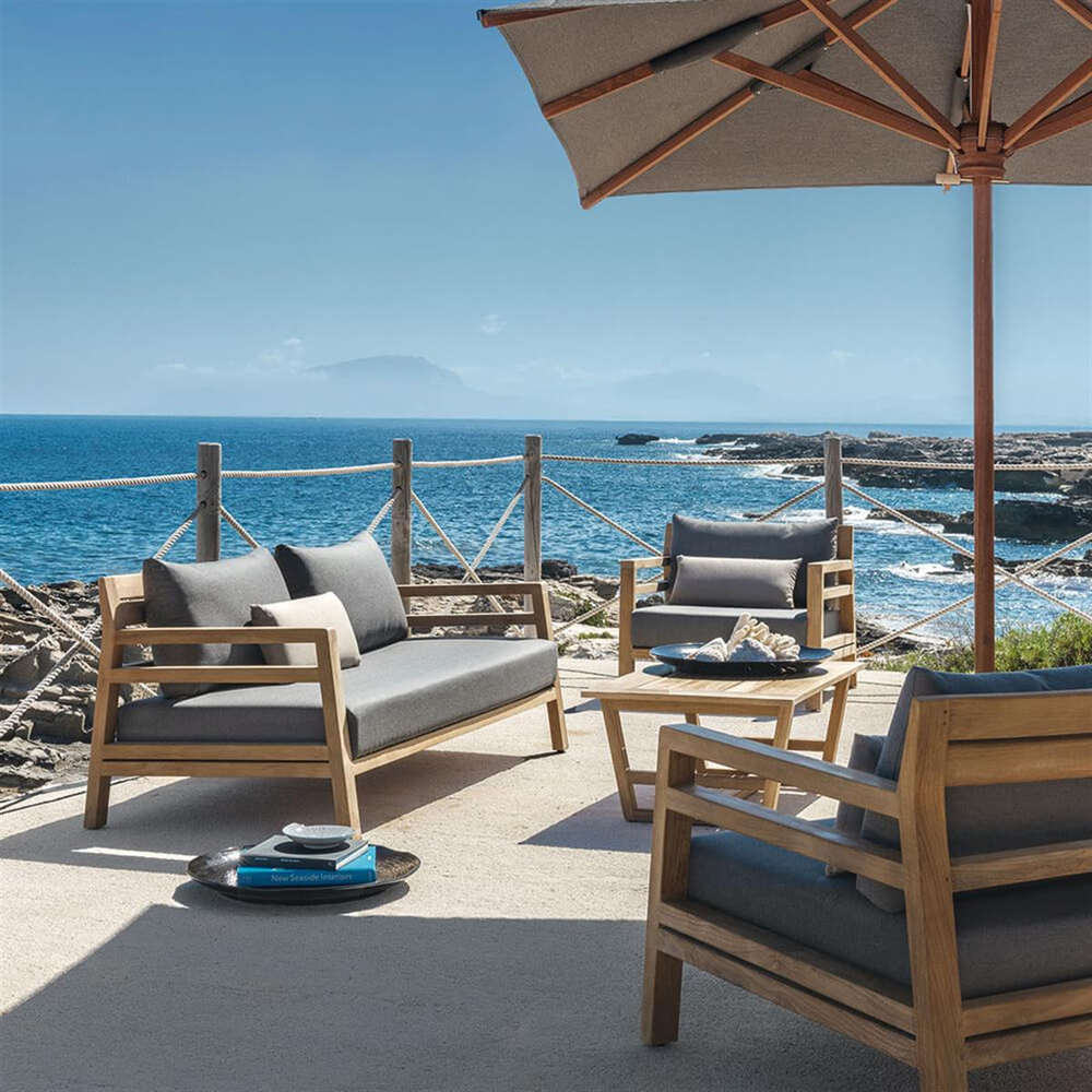 Ethimo Costes Natural Teak 3-Seater Sofa