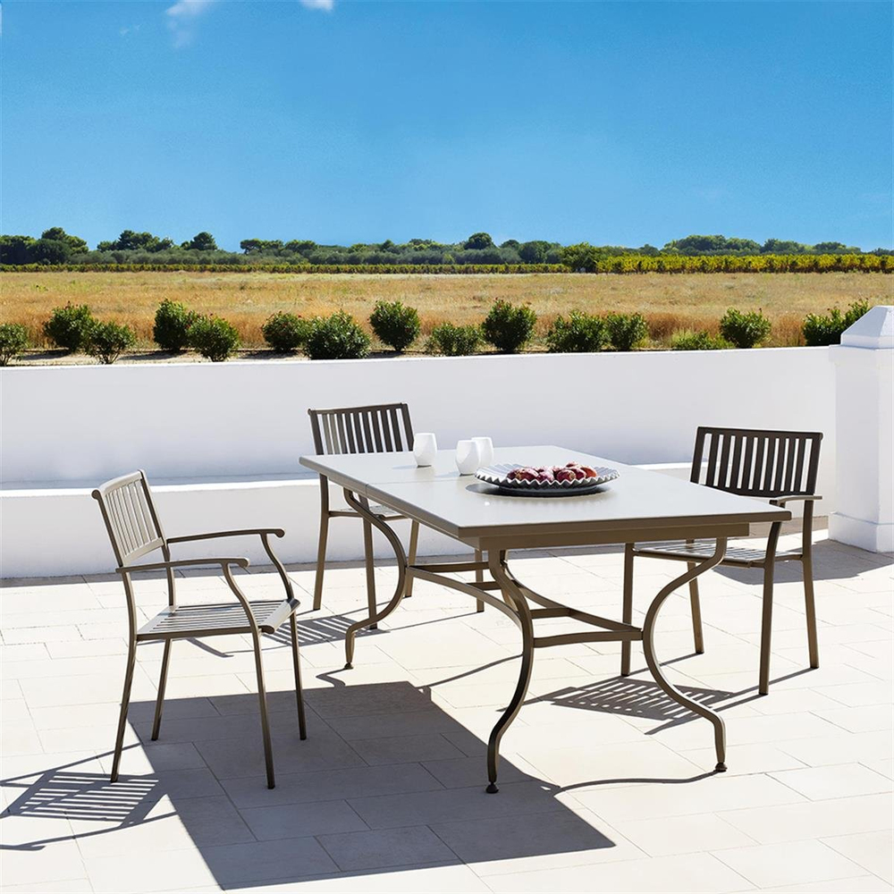 Ethimo Elisir Mud Grey Small Extendable Dining Table