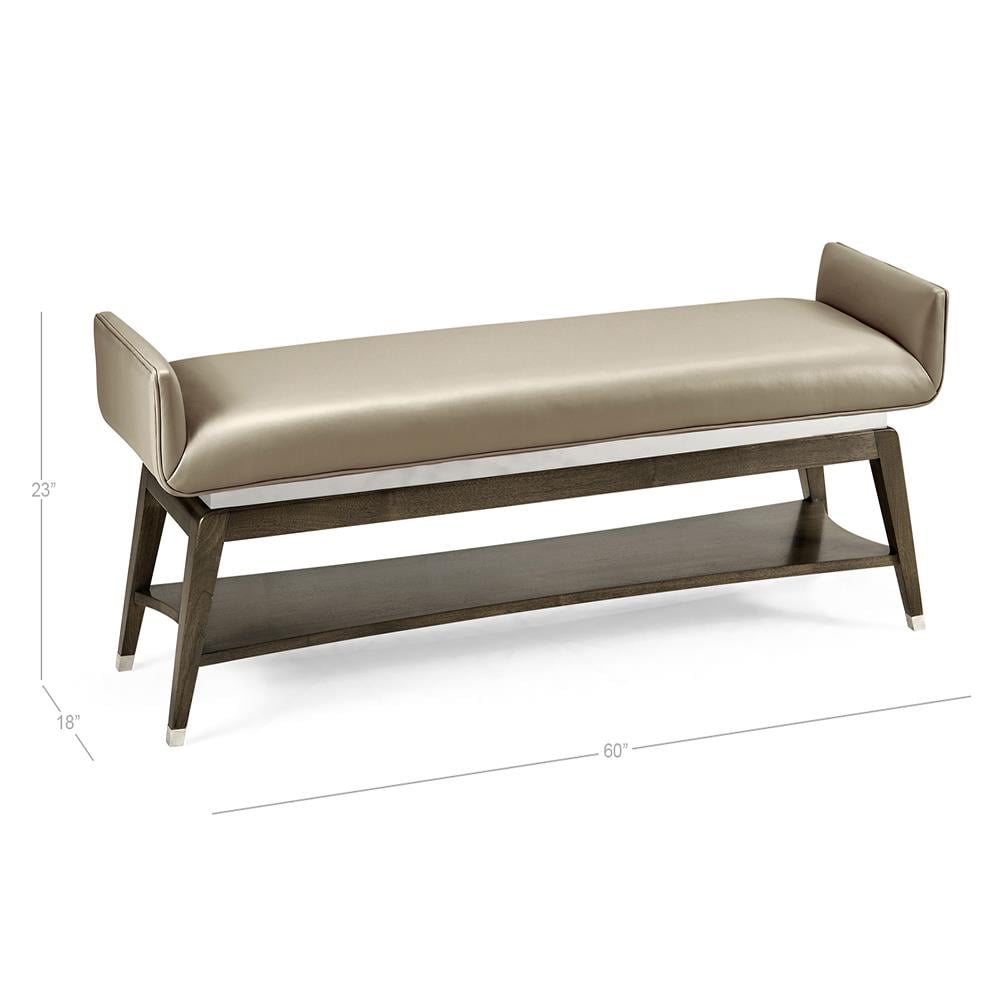 Jonathan Charles Gatsby Leather Bench