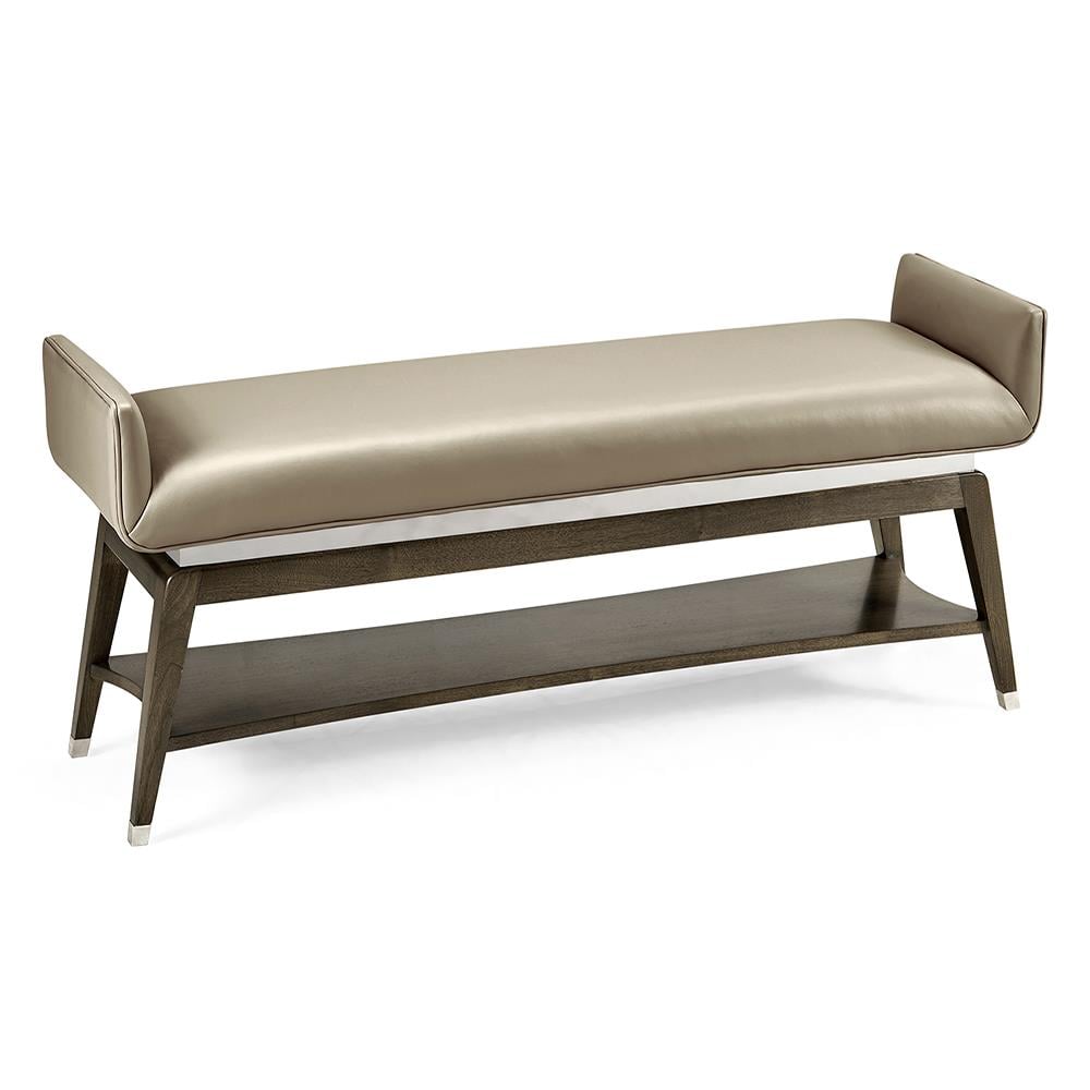 Jonathan Charles Gatsby Leather Bench