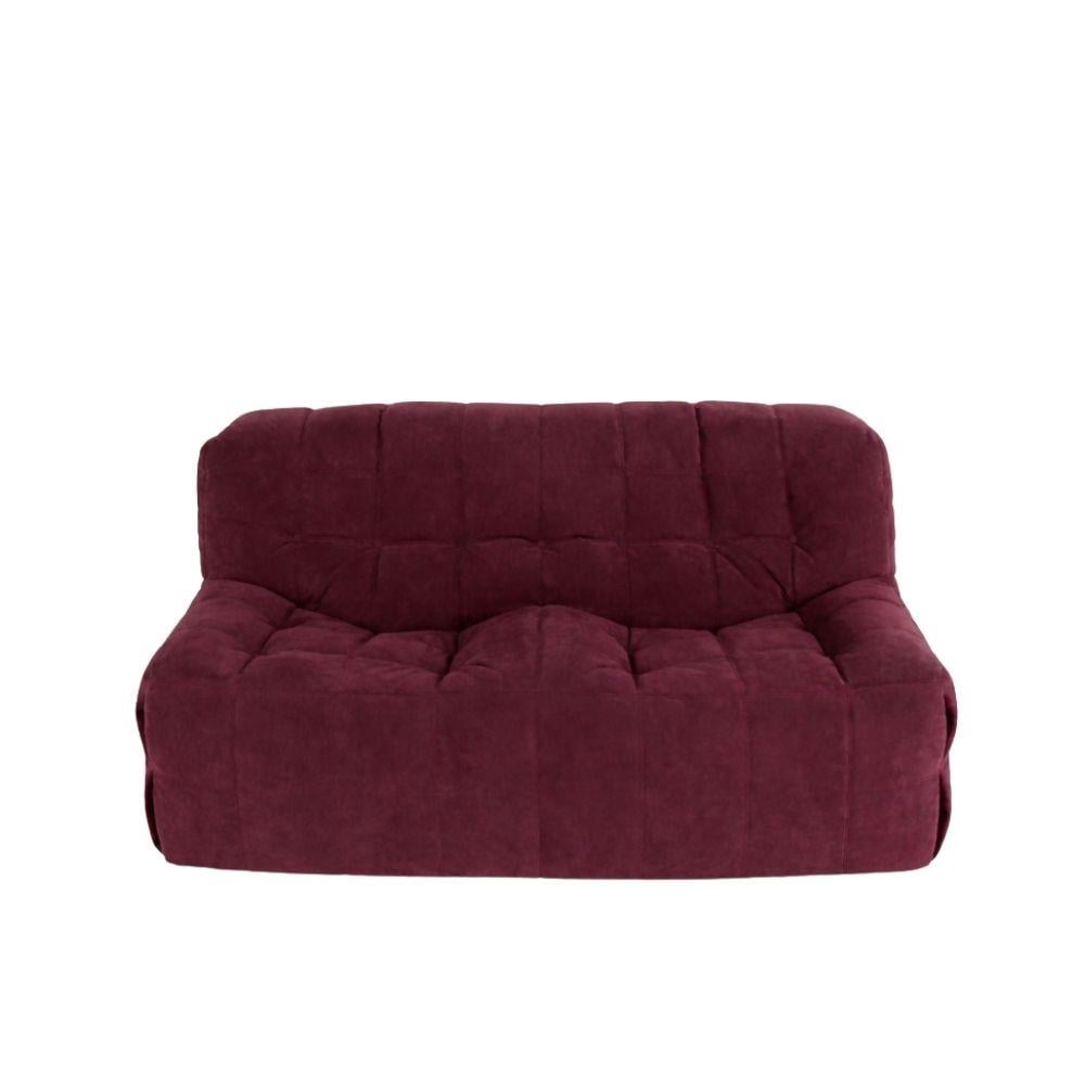 Ligne Roset Kashima Aubergine Two-Seater Sofa