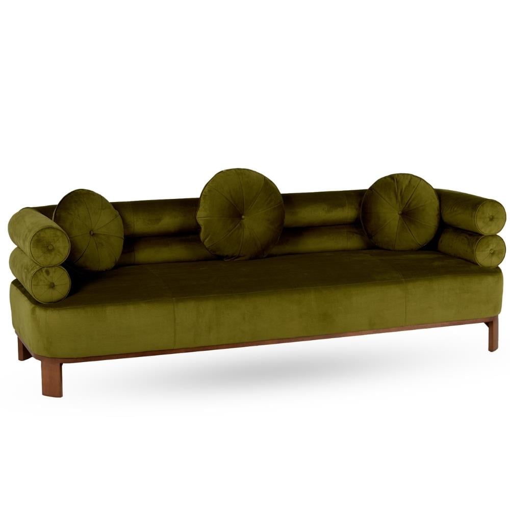 Mitchell Gold+Bob Williams Lucy Velvet Cord Verde 3-Seater Sofa