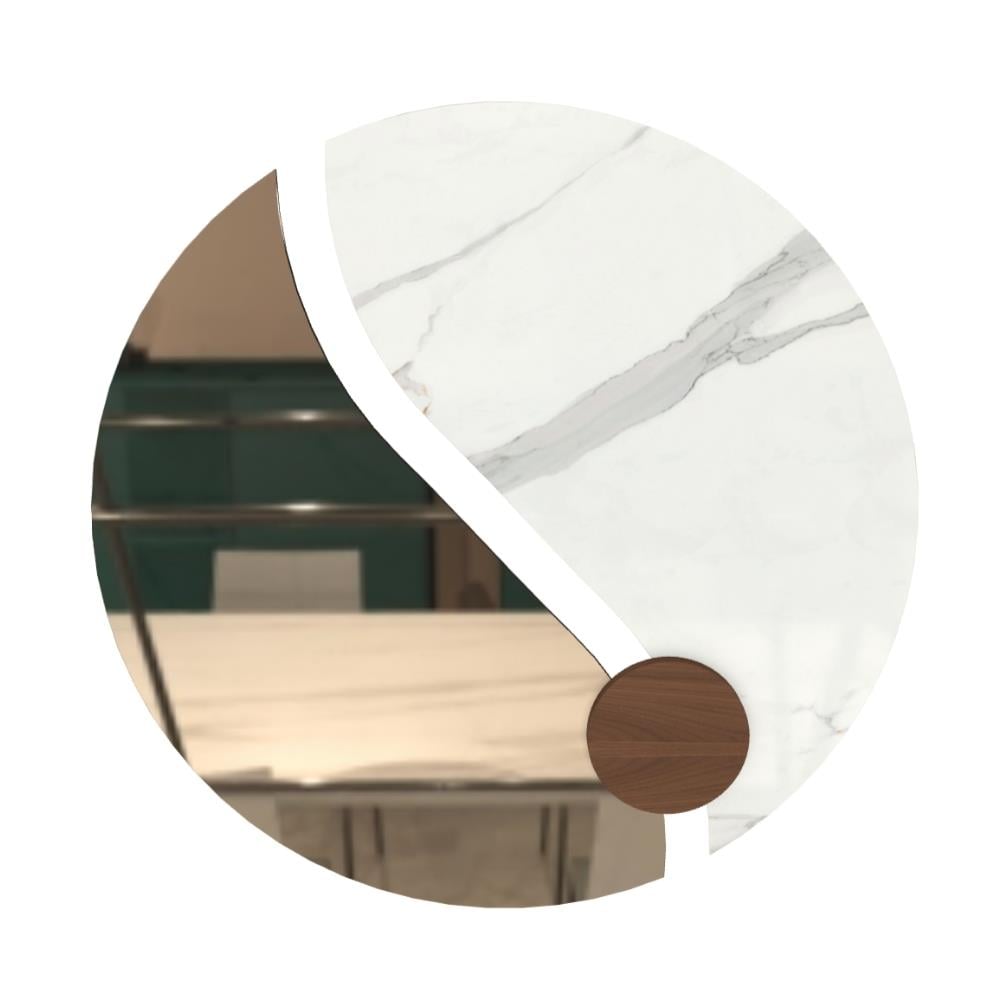 Bontempi Casa Luxor Bronze Round Mirror