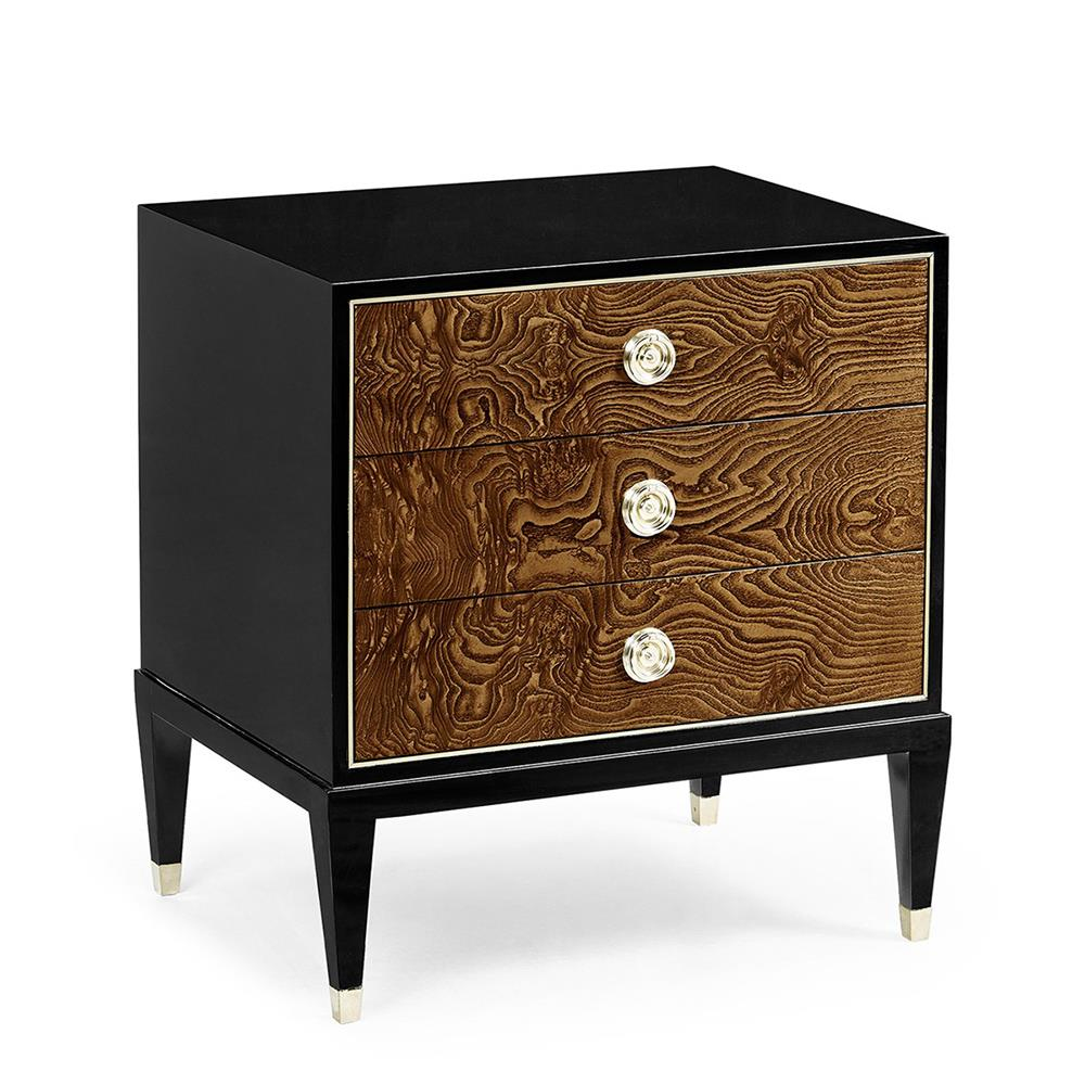 Jonathan Charles Madison Piano Black Nightstand