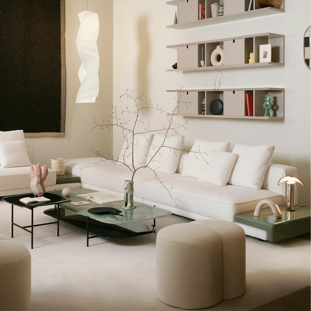 Meridiani Max Beige Two-Seater Sofa