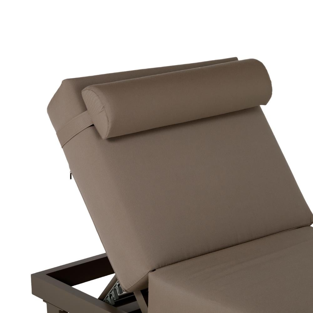 Metal Champagne Reclining Sunbed