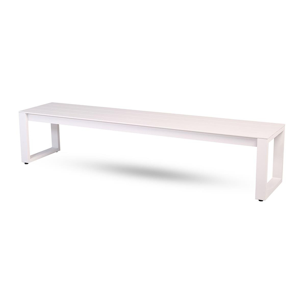 White Metal Bench