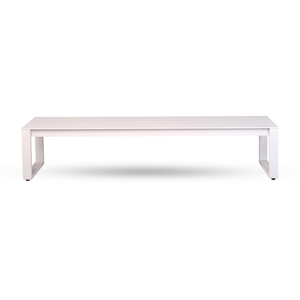 White Metal Bench
