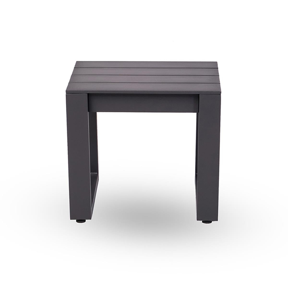 4-Slat Anthracite Metal Stool