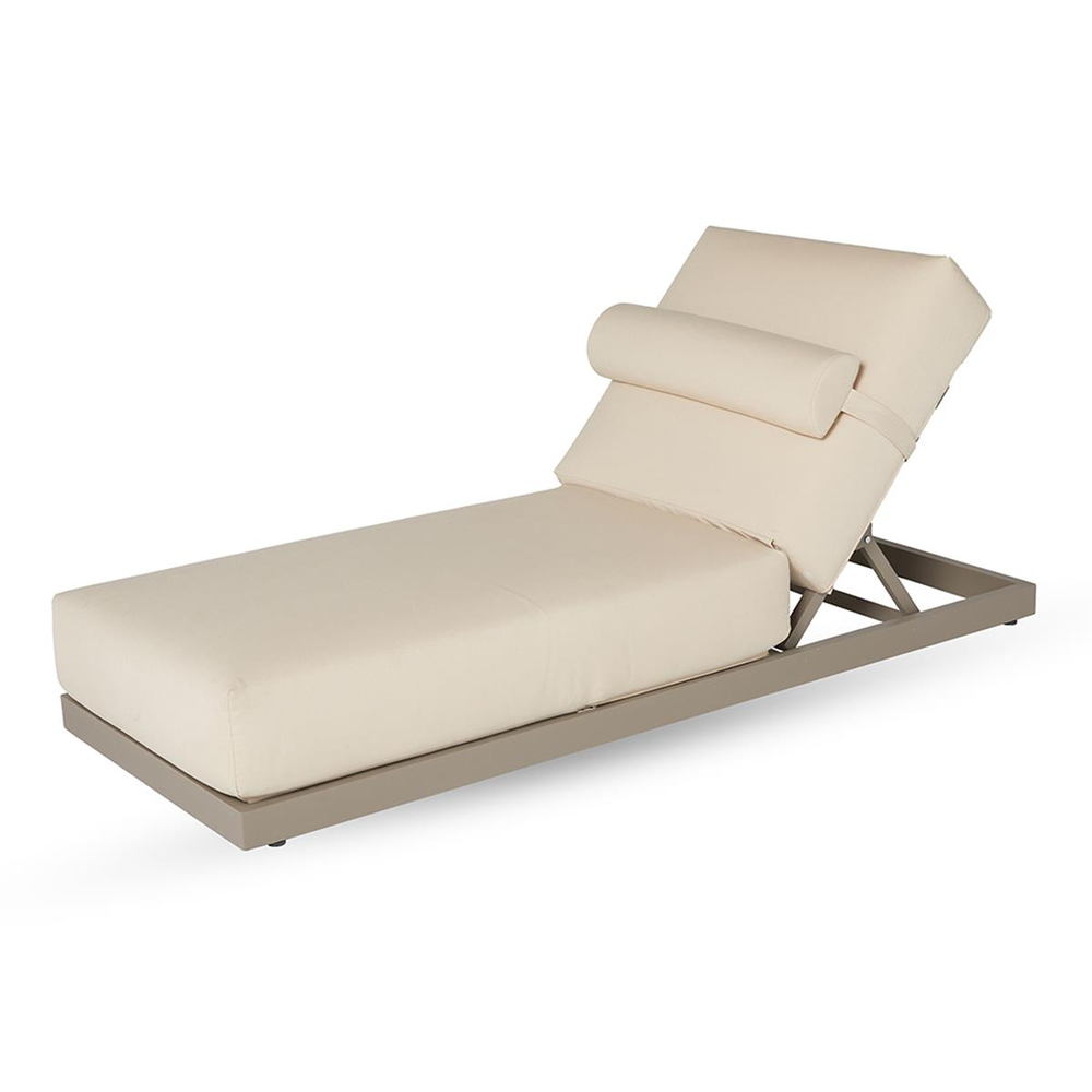 Metal Champagne Sun Lounger