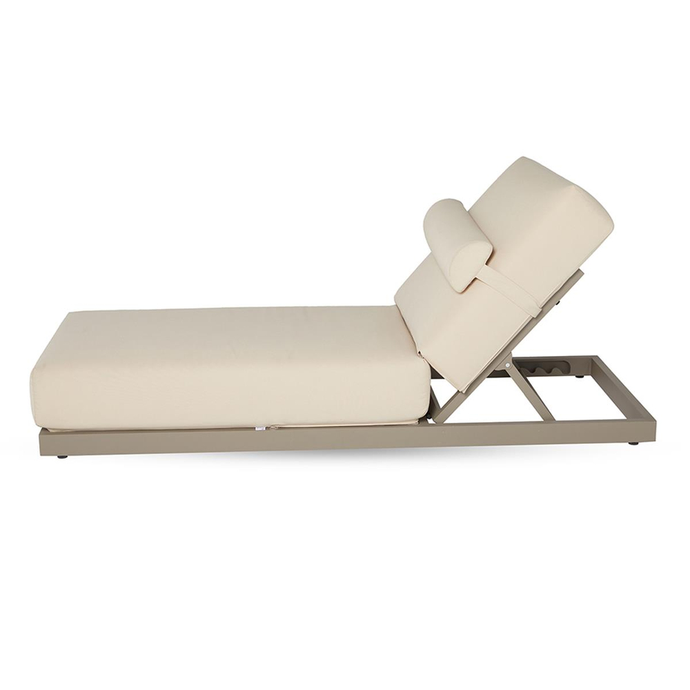 Metal Champagne Sun Lounger