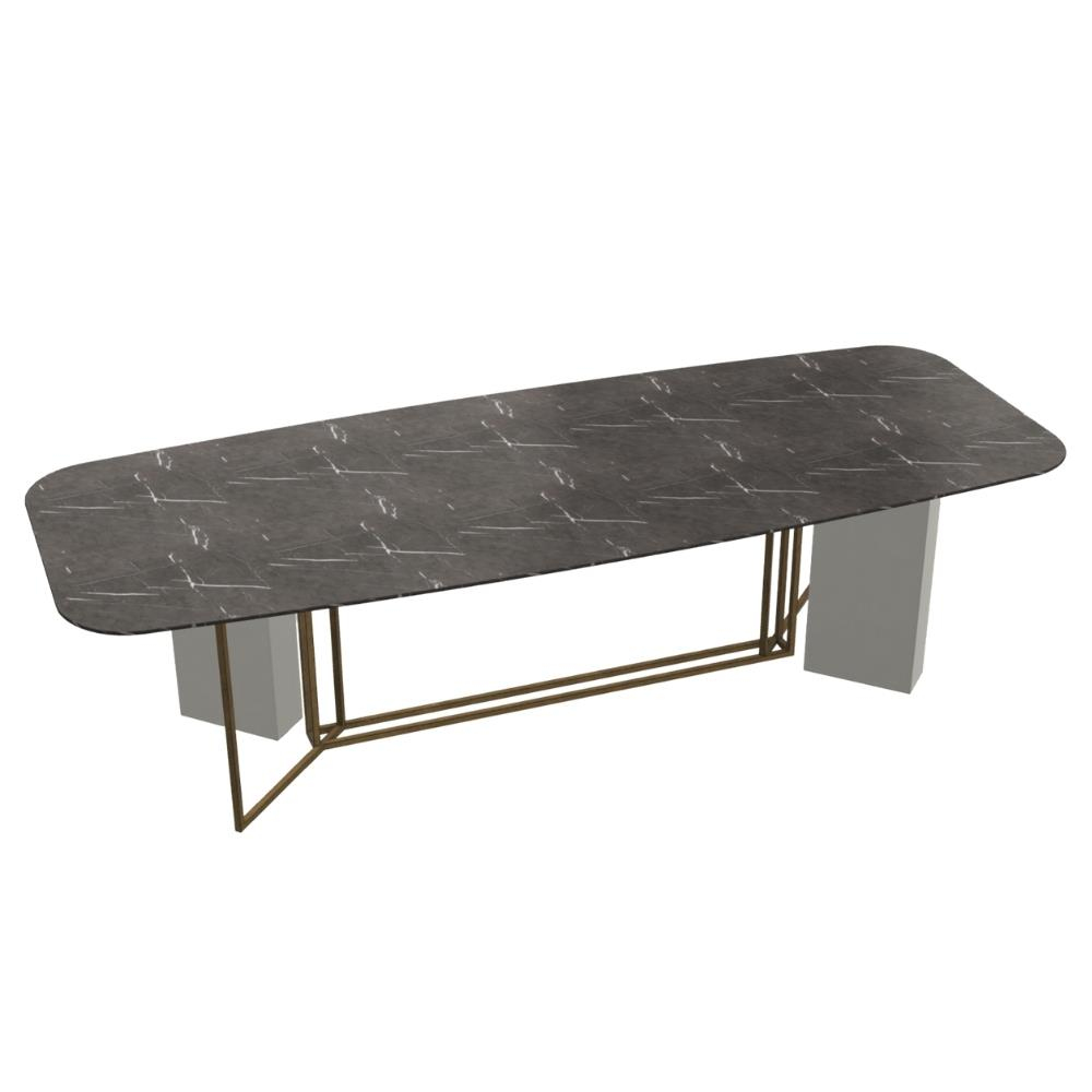 Meridiani Plinto 280 Grey Stone Dining Table