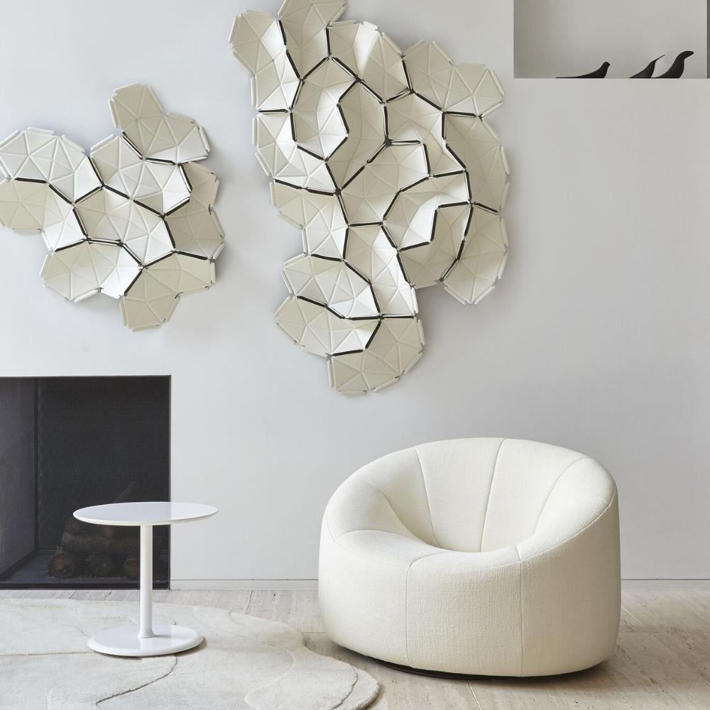 Ligne Roset Pumpkin Bordeaux Swivel Armchair