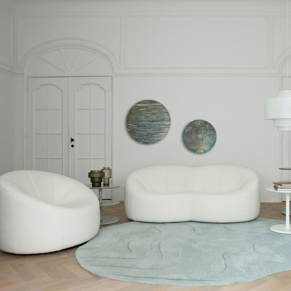 Ligne Roset Pumpkin Bordeaux Swivel Armchair