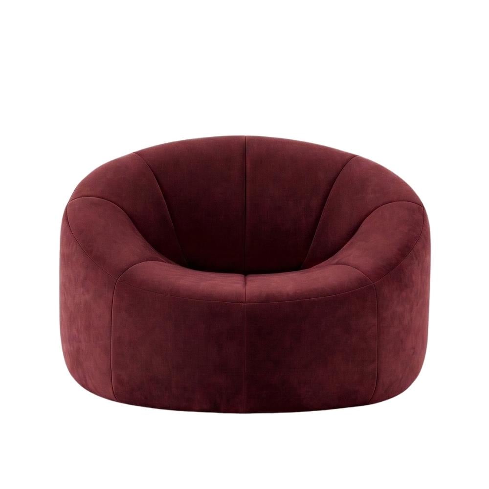 Ligne Roset Pumpkin Bordeaux Swivel Armchair