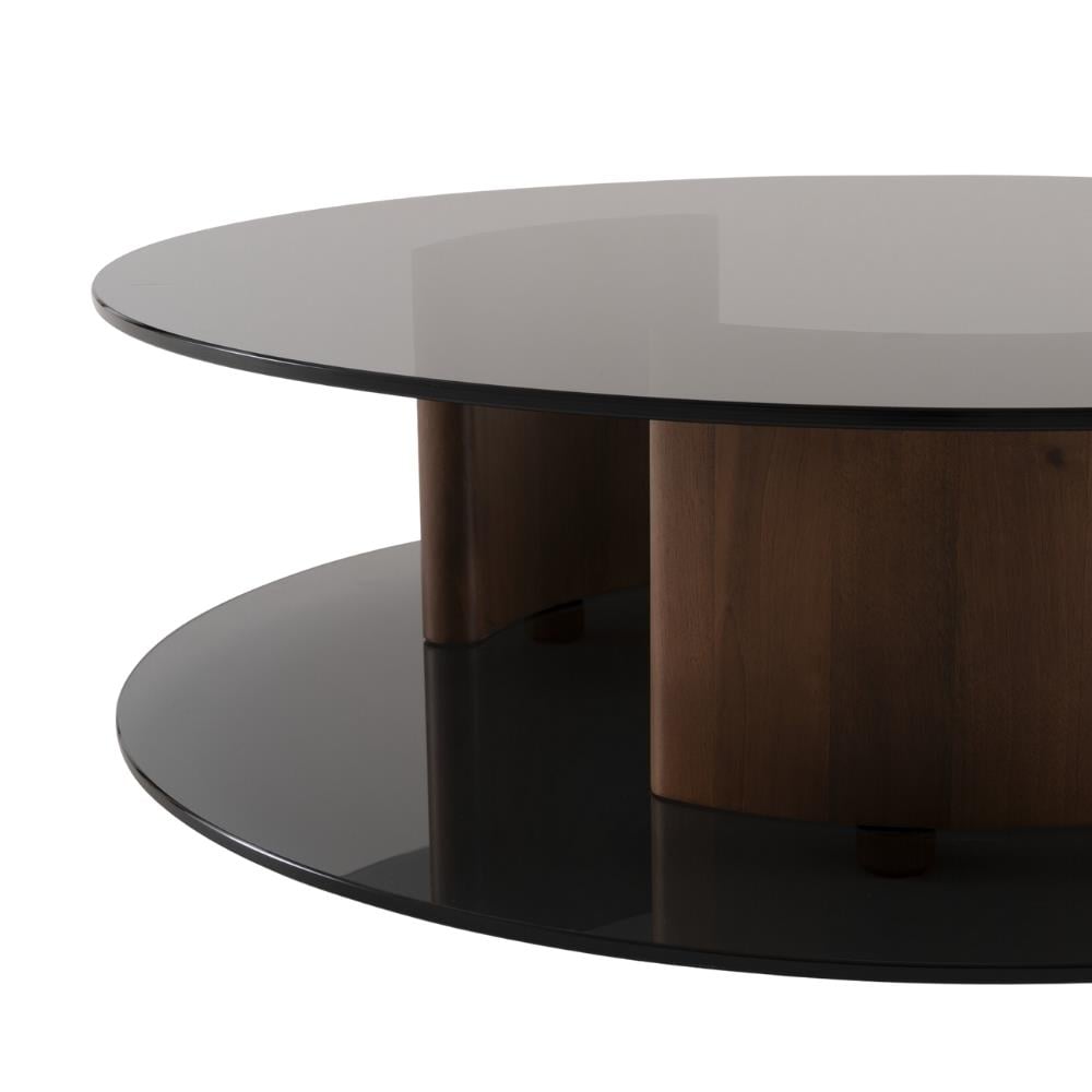 Ligne Roset Quantique Walnut Coffee Table
