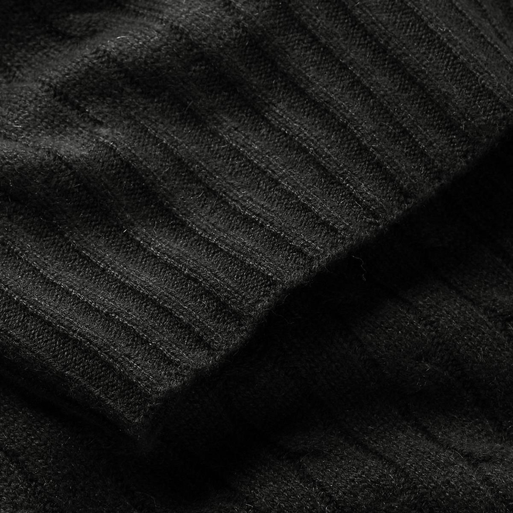 Ralph Lauren Cable Cashmere Black Blanket