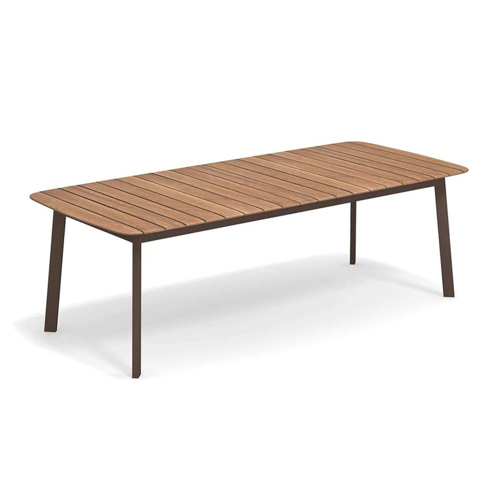 Emu Shine Indian Brown Teak Rectangular Table
