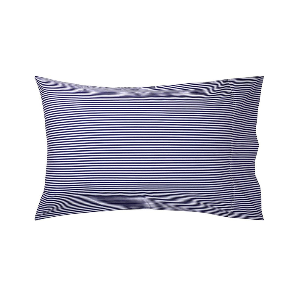 Ralph Lauren Shirting Navy White Pillowcase