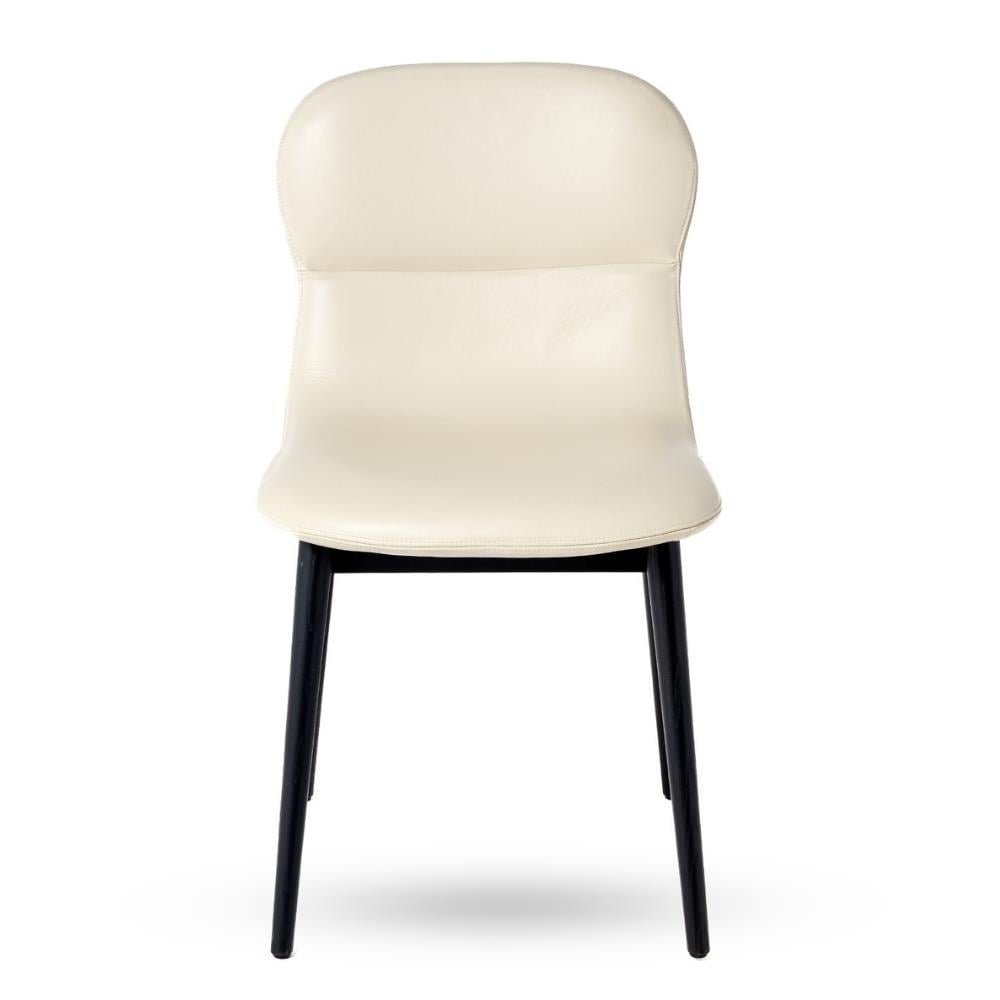 Ligne Roset Silvia Cendre Leather Armless Chair