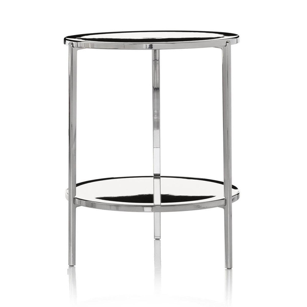 Tambour Sehpa-İskelet Polished Die-Cast Aluminium-Tabla Polished Aluminium