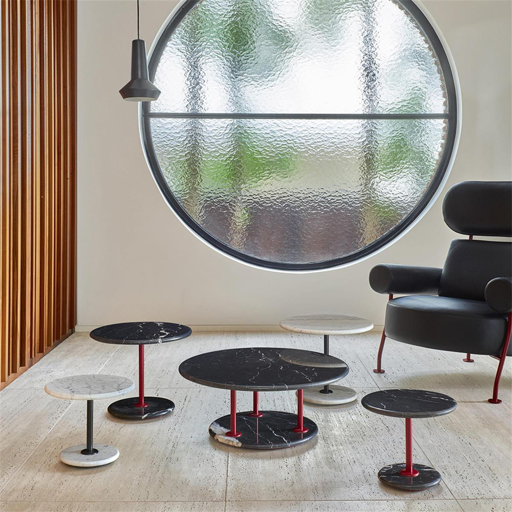 Ligne Roset Astair Black Burgundy Yan Sehpa