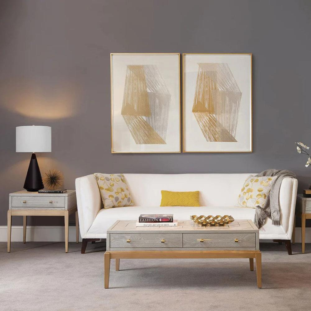 Bassett Mirror Perrine Rectangular Yan Sehpa