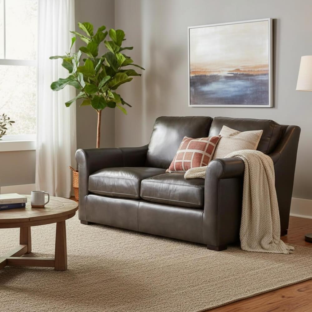 Bernhardt Kiernan İkili Deri Kanepe