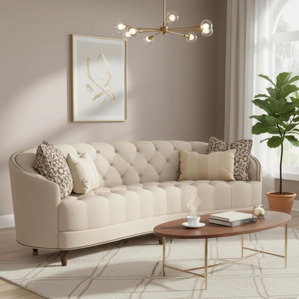 Caracole Intl – Compositions Chestnut Three-Seater Sofa