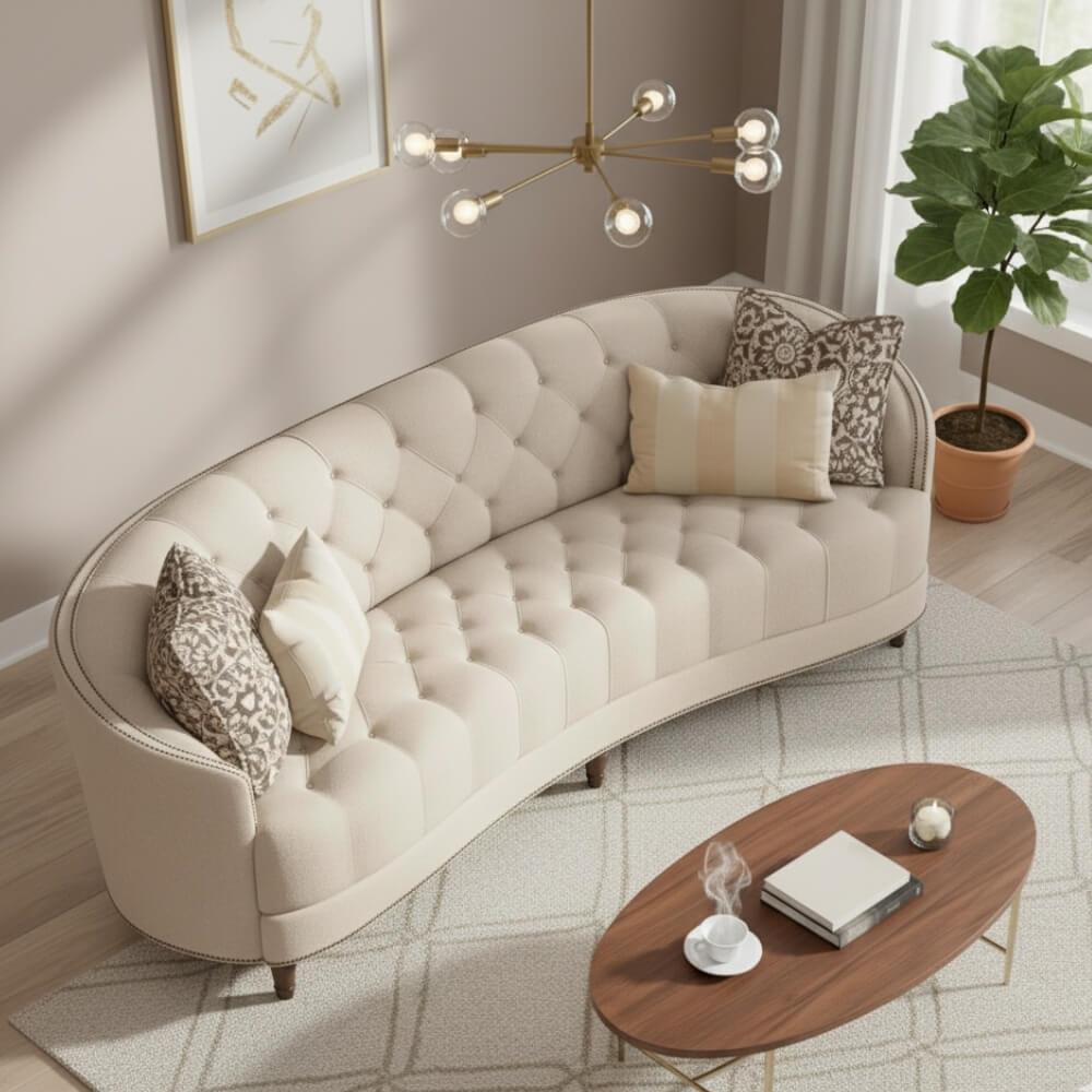 Caracole Intl – Compositions Chestnut Three-Seater Sofa