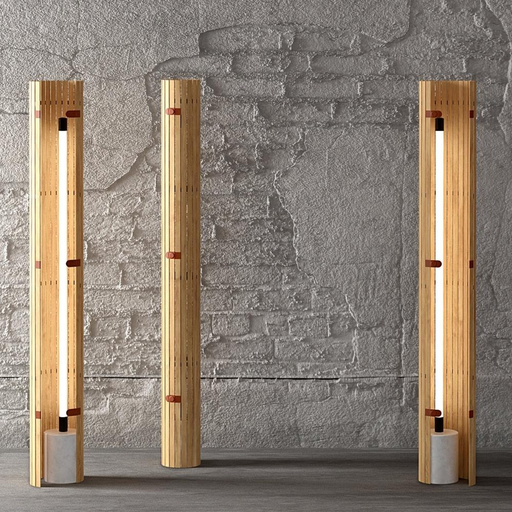 Ligne Roset Eclosion White Marble Floor Lamp