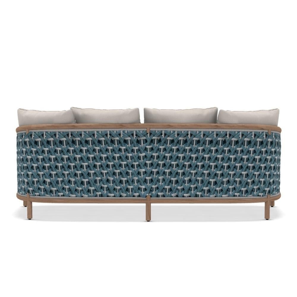 Ethimo Patio Natural Teak Laguna White Lounge Chair