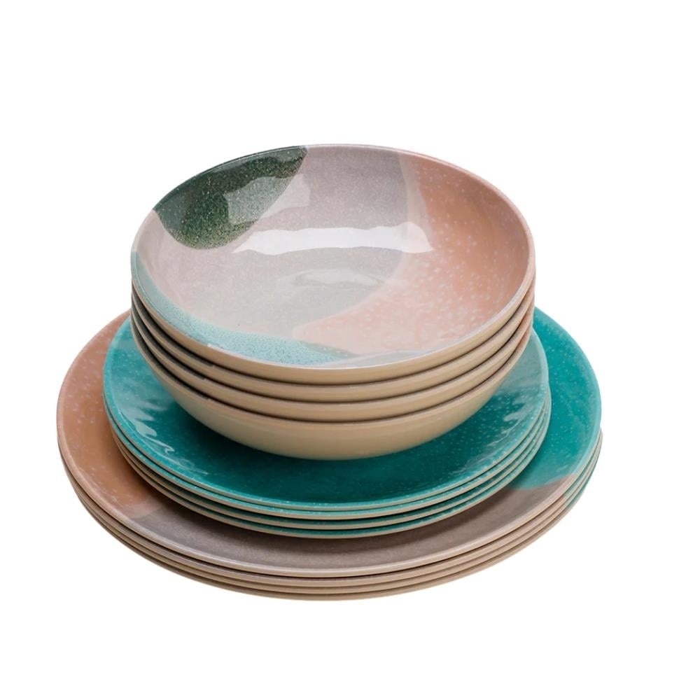 Flamefield Dunes 12-Piece Dinnerware Set