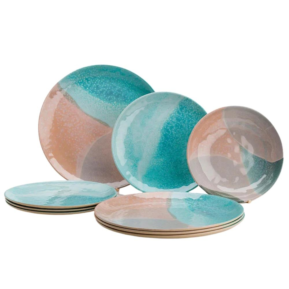 Flamefield Dunes 12-Piece Dinnerware Set