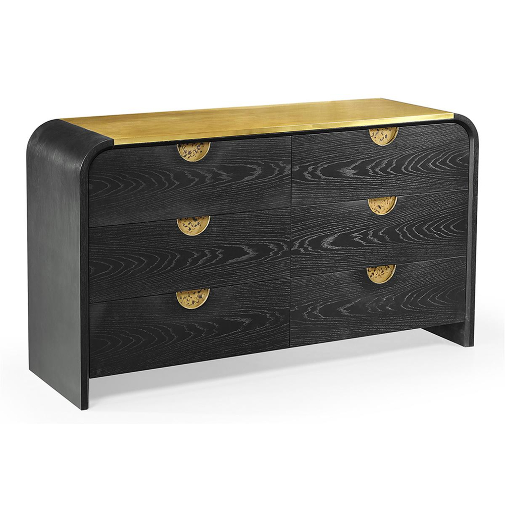 Jonathan Charles Fusion Ebonized Oak 6-Drawer Dresser
