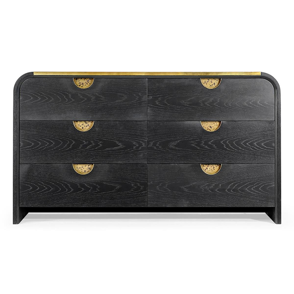 Jonathan Charles Fusion Ebonized Oak 6-Drawer Dresser