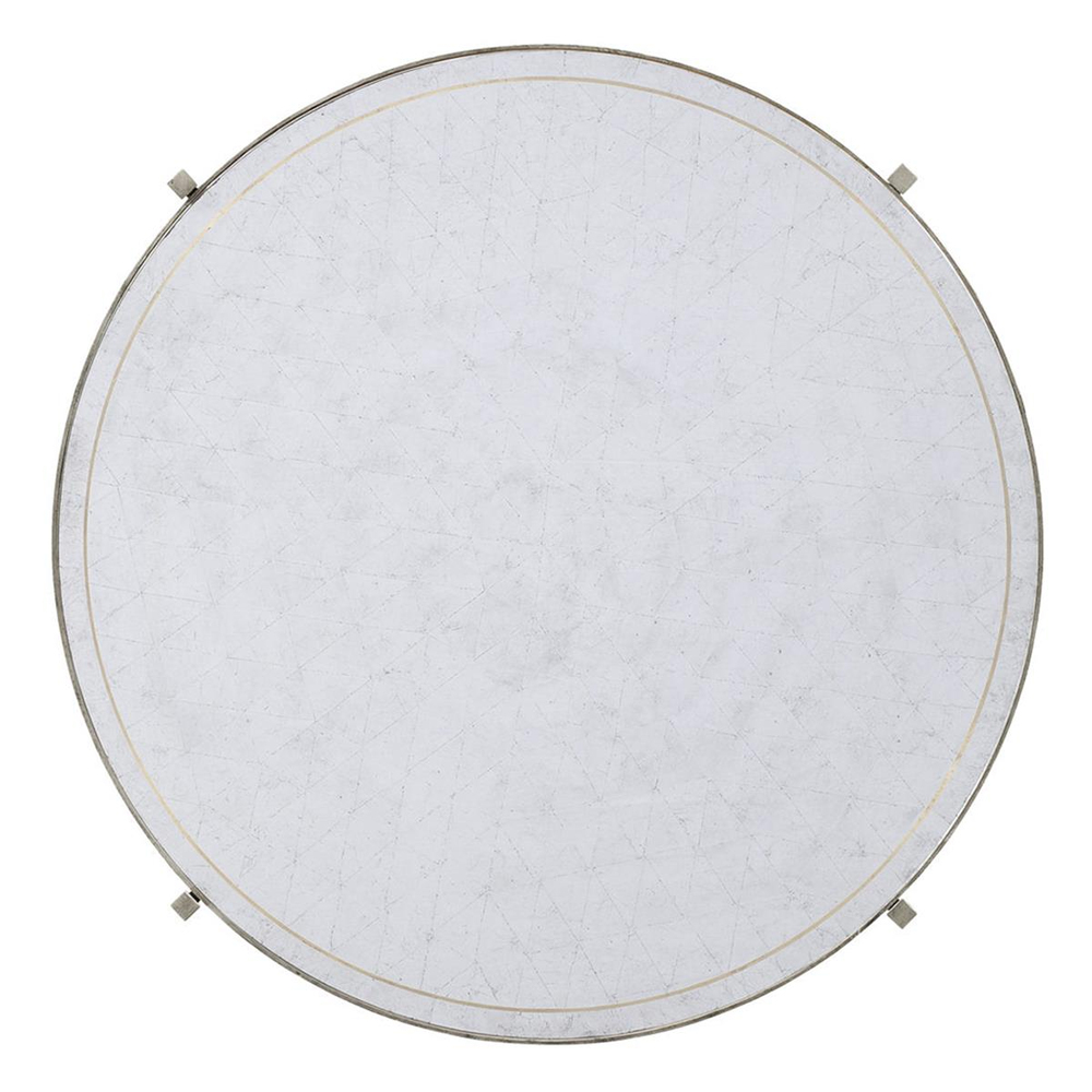 Jonathan Charles Modern Luxe Round Light Antique Silver Table