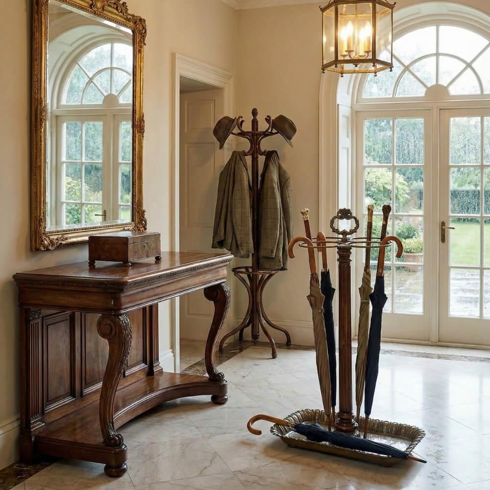 Jonathan Charles Buckingham Walnut Umbrella Stand