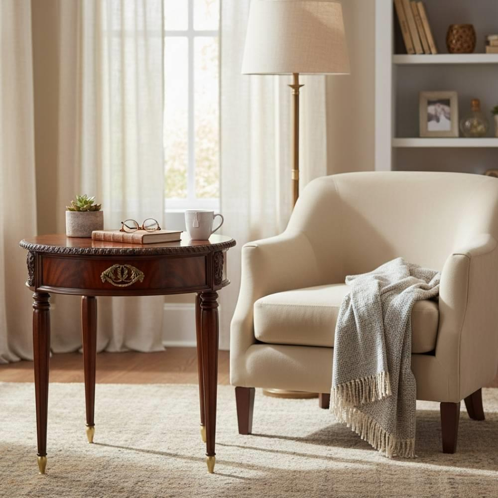 Jonathan Charles Buckingham Round Side Table