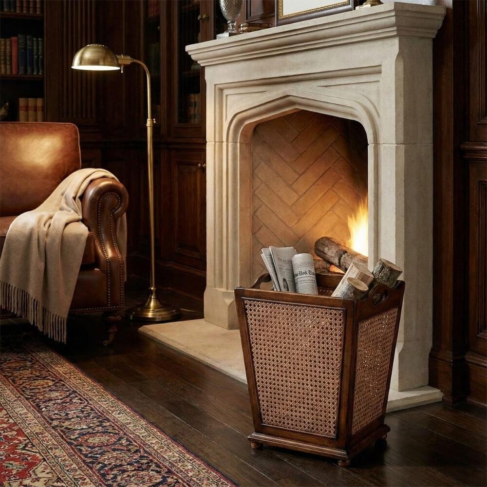 Jonathan Charles Country Farmhouse Walnut Decorative Pedestal