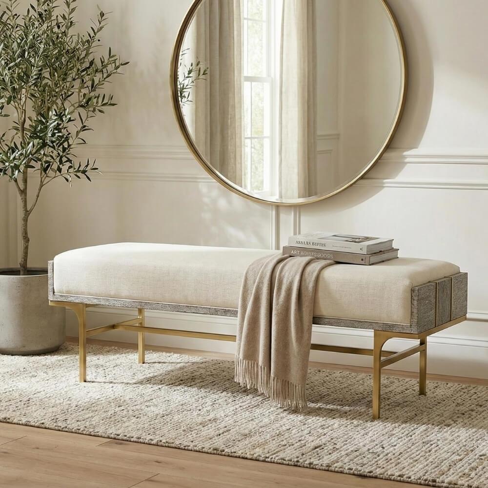 Jonathan Charles JC Modern Geometric Bench