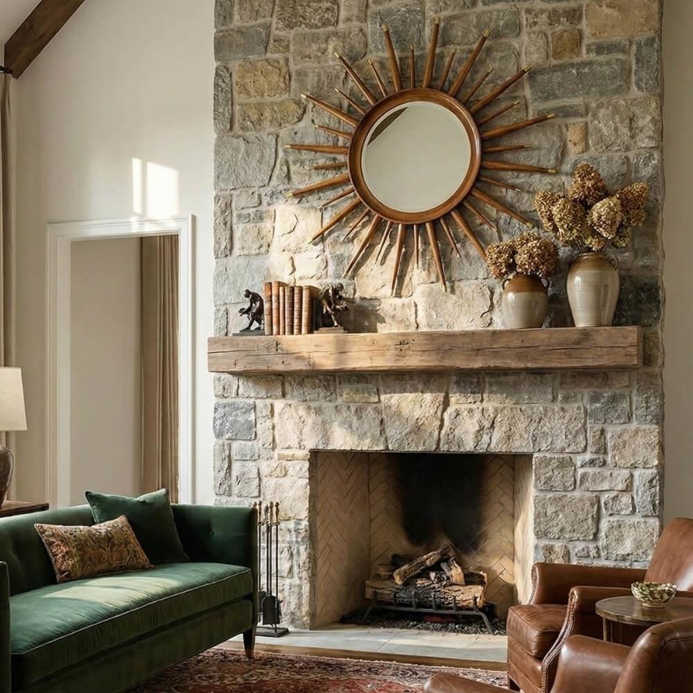 Jonathan Charles JC Modern Camden Round Mirror