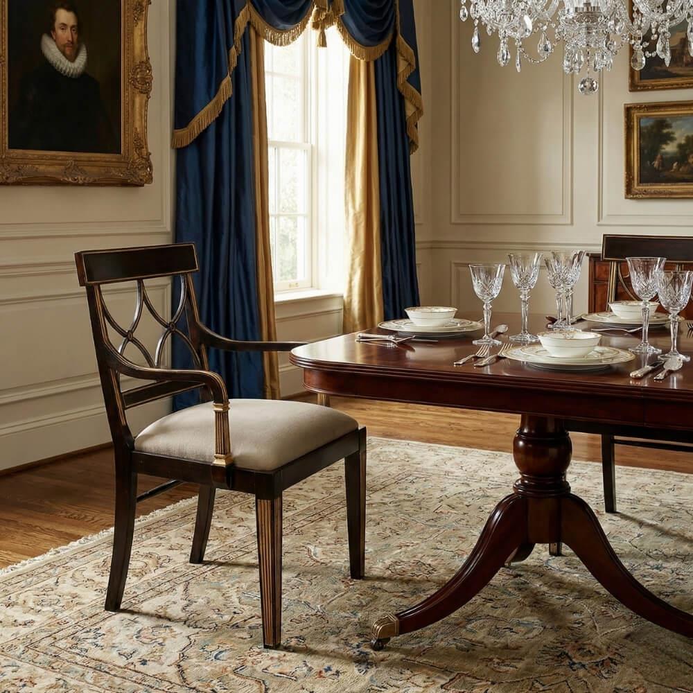 Jonathan Charles Kensington Ebonised Armchair