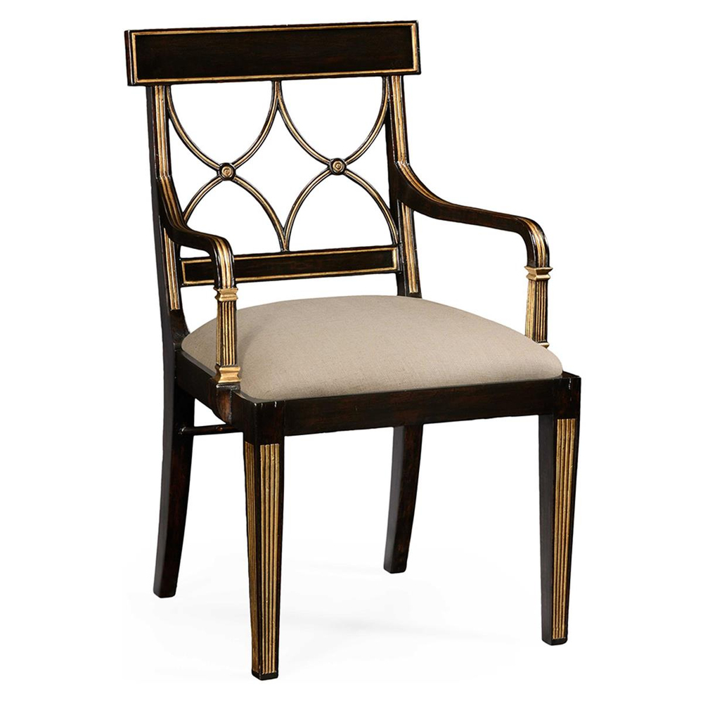 Jonathan Charles Kensington Ebonised Armchair