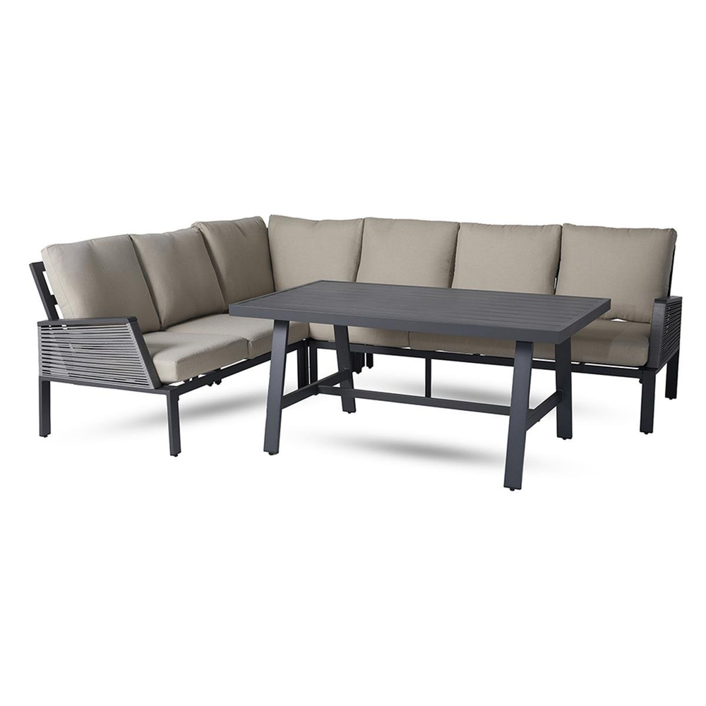 Nuu Garden Kuta Anthracite Corner Sofa Set