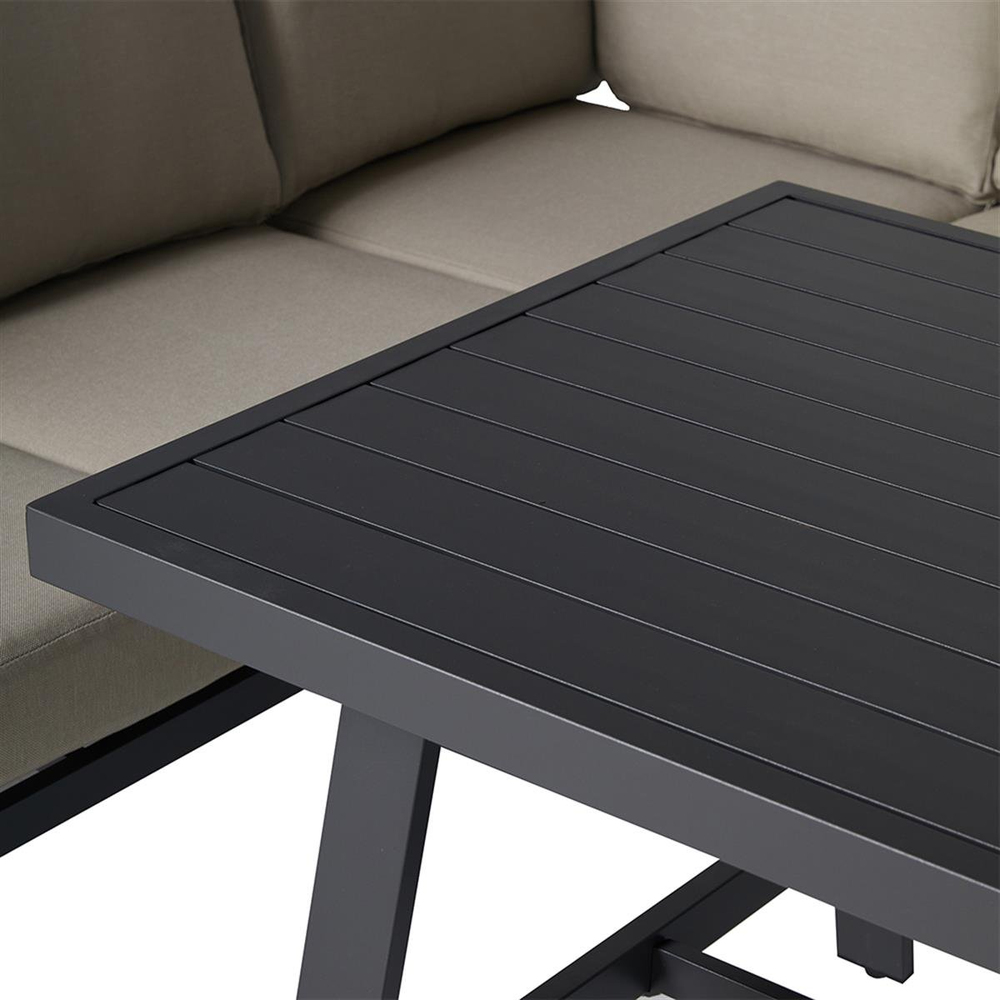 Nuu Garden Kuta Anthracite Corner Sofa Set